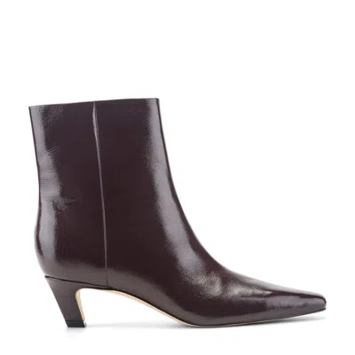 Marc Fisher Ltd Women's Danai Kitten Heel Leather Ankle Bootie In Brown