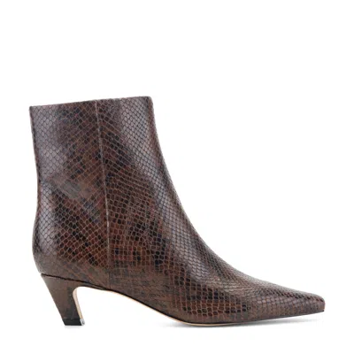 Marc Fisher Ltd Women's Danai Kitten Heel Leather Ankle Bootie In Animal Print