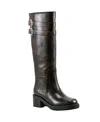Marc Fisher Ltd Dariya Knee High Riding Boot In Dark Brown Leather