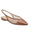 Marc Fisher Ltd Davin Pointed Toe Slingback Flat In Neutral