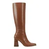 Marc Fisher Ltd Women's Dreeam Block Heeled Leather Boot In Brown