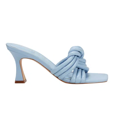 Marc Fisher Ltd Women's Dru Knotted Leather Slide Sandal In Blue