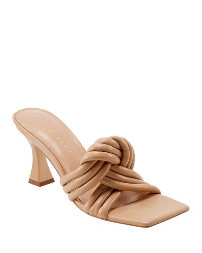 Marc Fisher Ltd Women's Dru Slip-on Dress Sandals In Medium Natural Leather
