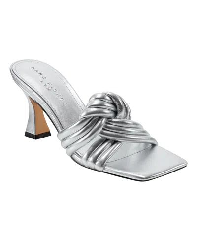 Marc Fisher Ltd Women's Dru Slip-on Dress Sandals In Silver