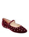 Marc Fisher Ltd Elizza Mary Jane Flat In Dark Red