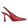 Marc Fisher Ltd Women's Esther Leather Slingback Pump In Red