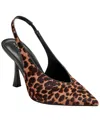 Marc Fisher Ltd Esther Slingback Pointed Toe Pump In Animal Print