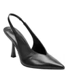 Marc Fisher Ltd Esther Leather Slingback Pumps In Black