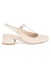 Marc Fisher Ltd Women's Folly Metallic Leather Blend Pumps In Light Natural