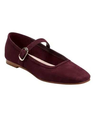 Marc Fisher Ltd Women's Garissa Mary Jane Ballet Flats In Burgundy