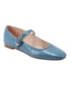 Marc Fisher Ltd Garissa Mary Jane Flat In Blue Leather