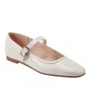 Marc Fisher Ltd Garissa Mary Jane Flat In Ivory Leather
