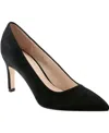 Marc Fisher Ltd Women's Genni Pointy Toe Slip-on Dress Pumps In Black Suede