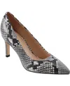 Marc Fisher Ltd Genni Snakeskin Print Pointed Toe Pump In Light Natural Snake Leather Multi
