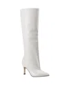Marc Fisher Ltd Gentle Pointed Toe Knee High Boot In Ivory Leather