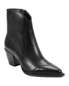 Marc Fisher Ltd Giulie Leather Western Booties In Black