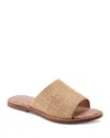 Marc Fisher Ltd Grayce Woven Raffia And Leather Sandals In Brown