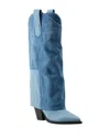 Marc Fisher Ltd Harlo Foldover Shaft Pointed Toe Boot In Dark Blue