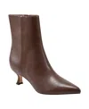 Marc Fisher Ltd Iggy Kitten Heel Bootie In Dark Brown Leather