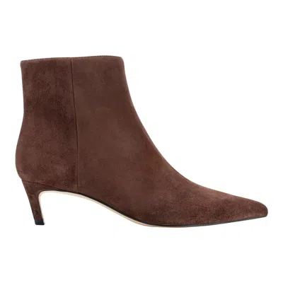 Marc Fisher Ltd Women's Itzia Ankle Leather Bootie In Brown