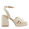 Marc Fisher Ltd Women's Janie Platform Sandal In Neutral