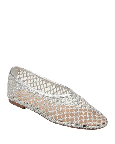 Marc Fisher Ltd Women's Jazlyn Woven Dress Flats In Silver