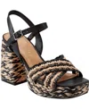Marc Fisher Ltd Juliey Ankle Strap Platform Sandal In Black,natural