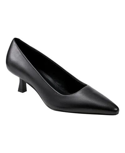 Marc Fisher Ltd Women's Kendri Pointy Toe Slip-on Dress Pumps In Black Leather