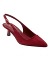 Marc Fisher Ltd Kory Pointed Toe Kitten Heel Pump In Dark Red Suede