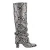 Marc Fisher Ltd Lalita Foldover Shaft Pointed Toe Knee High Boot In Animal Print