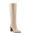 Marc Fisher Ltd Women's Lannie Pointy Toe Dress Boots In Light Natural Leather