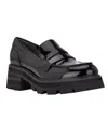 Marc Fisher Ltd Latika Platform Loafer In Black Patent Leather