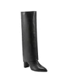 Marc Fisher Ltd Leina Foldover Shaft Pointed Toe Knee High Boot In Black Leather
