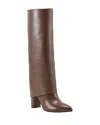 Marc Fisher Ltd Leina Foldover Shaft Pointed Toe Knee High Boot In Dark Brown