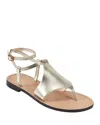Marc Fisher Ltd Lille Ankle Strap Sandal In Metallic