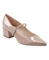Marc Fisher Ltd Luccie Pointed Toe Pump In Light Natural Patent Leather