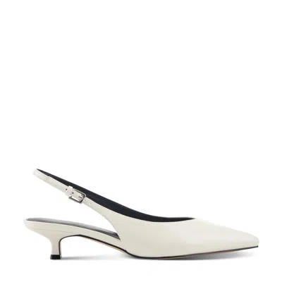 Marc Fisher Ltd Women's Luciey Kitten Heel Slingback Pump In White