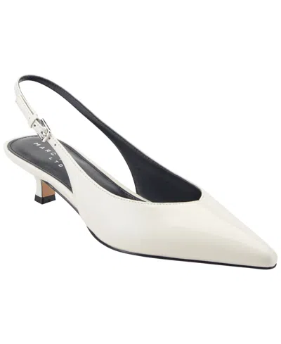 Marc Fisher Ltd Women's Luciey Slingback Kitten Heel Pumps In White
