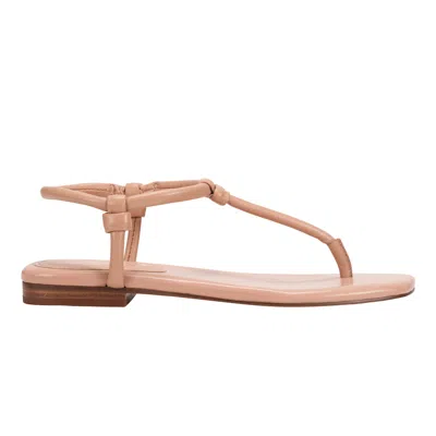Marc Fisher Ltd Women's Maycee Thong Flat Leather Sandal In Pink