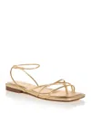 Marc Fisher Ltd Strappy Tubular Ankle-strap Sandals In Gold