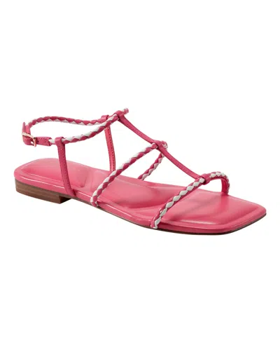 MARC FISHER LTD WOMEN'S MAZE BRAIDED CAGED FLAT SANDALS