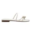 Marc Fisher Ltd Women's Mazza Leather Flat Slide Sandal