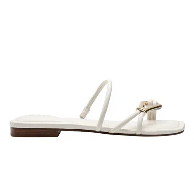 Marc Fisher Ltd Women's Mazza Leather Flat Slide Sandal