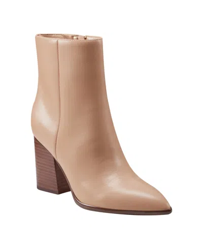Marc Fisher Ltd Women's Melysa Pointy Toe Dress Booties In Light Natural Leather