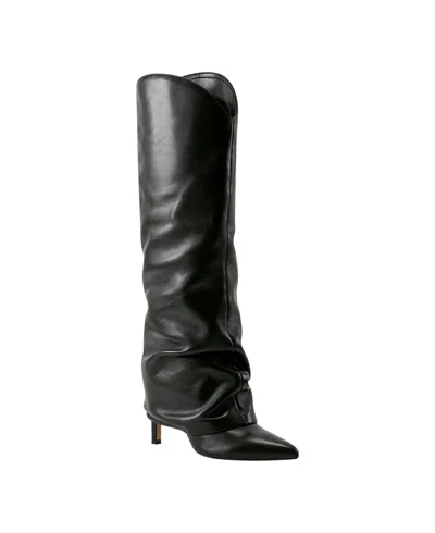 MARC FISHER LTD WOMEN'S NAIRINE SLOUCHY POINTY TOE KNEE HIGH DRESS BOOTS
