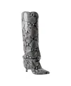 Marc Fisher Ltd Nairene Snakeskin Embossed Knee High Boot In Light Natural Snake Leather Multi