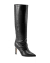 Marc Fisher Ltd Narysa Pointed Toe Knee High Boot In Black Leather