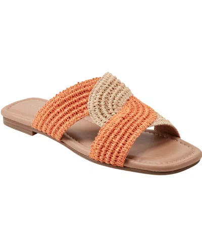 MARC FISHER LTD WOMEN'S NAVIE SLIP-ON FLAT SANDALS
