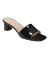 Marc Fisher Ltd Nemmie Sandal In Black Patent Leather
