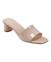 Marc Fisher Ltd Nemmie Sandal In Light Natural Patent Leather